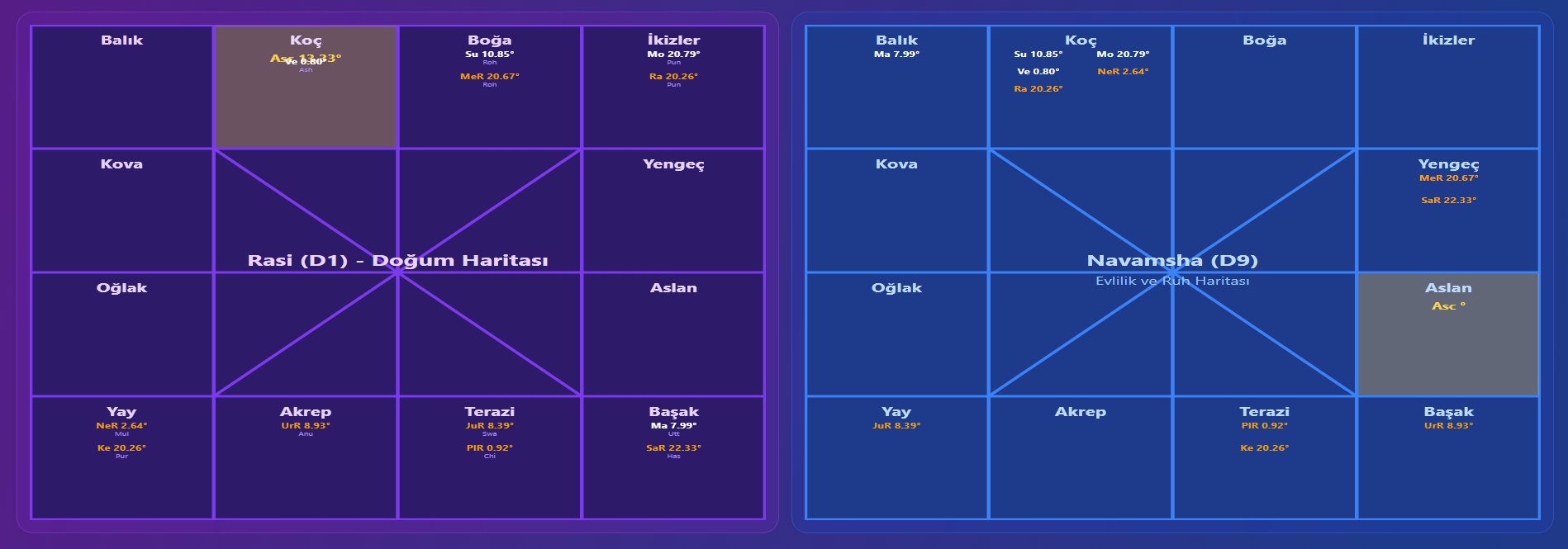 vedik astrolojiye göre doğum haritası
